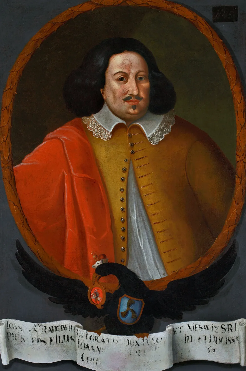 Portrait of Jan XIV Władysław Radziwiłł (1620–1662), by Unknown, oil, 1735