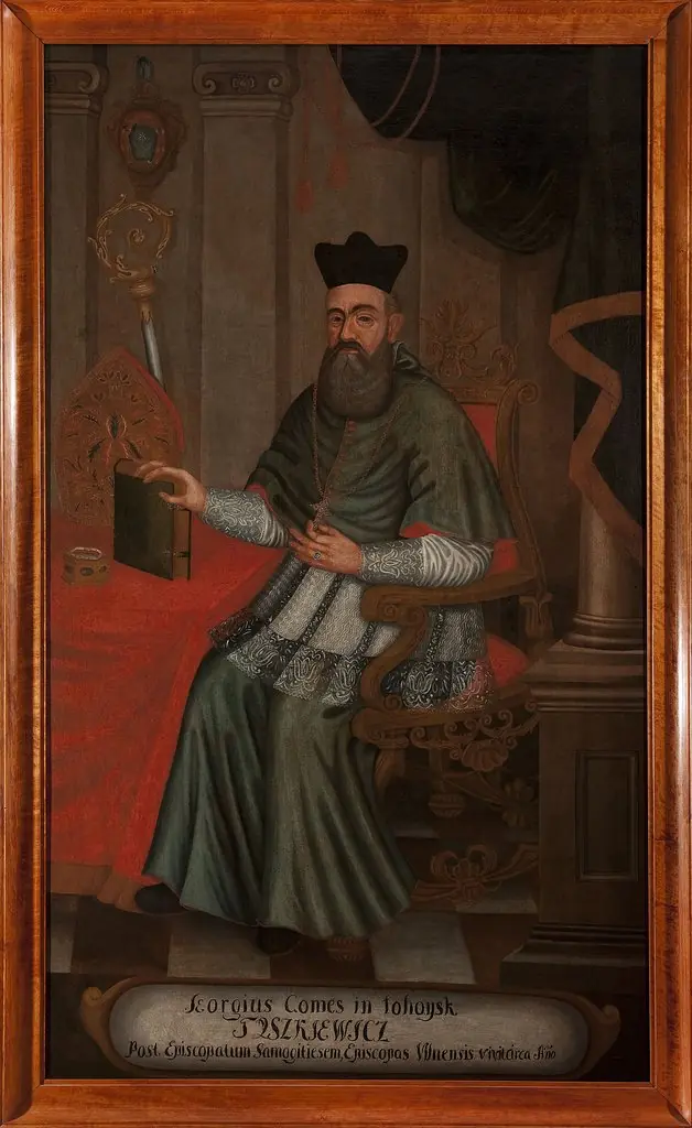 Portrait of Jerzy Tyszkiewicz (1596–1656), Leliwa coat of arms, bishop of Vilnius, by Unknown