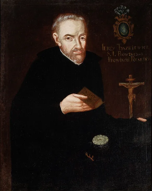 Portrait of Jerzy Tyszkiewicz, Leliwa coat of arms (1571–1625), provincial superior in the Jesuit Order, by Unknown, oil, 1797