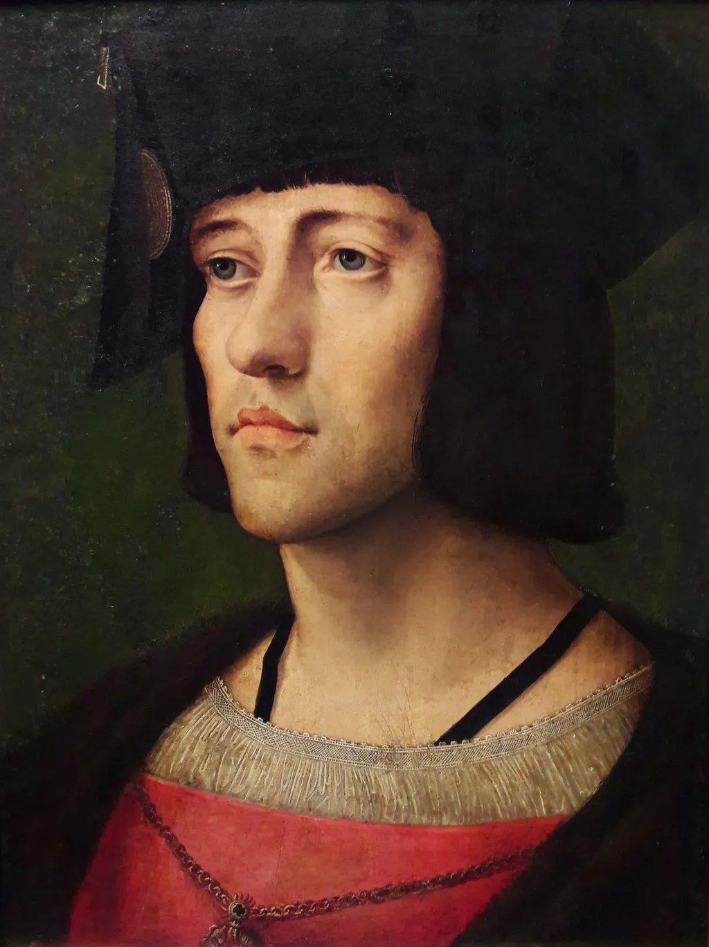 Portrait of John of Luxembourg, Lord of Ville (1475-1508)., by Unknown, oil, 1496