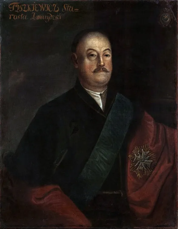 Portrait of Józef Skumin Tyszkiewicz (ca. 1694–1754), starosta in Samogitia, by Unknown, oil, 1797