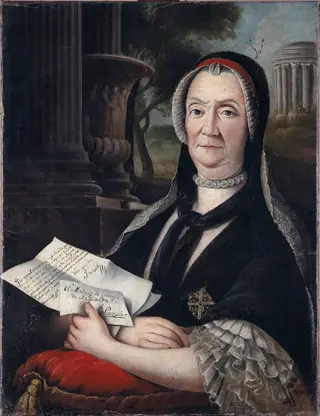 Portrait of Katarzyna Kossakowska née Potocka (1720–1801), by Unknown, 1792