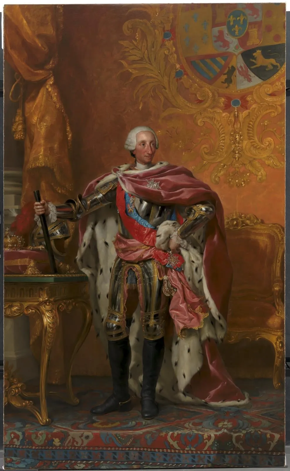 Portrait of King Charles III of Spain, by Unknown, unspecified, 1750