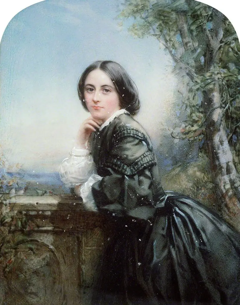Portrait of Lady in a Dark Dress, by Unknown