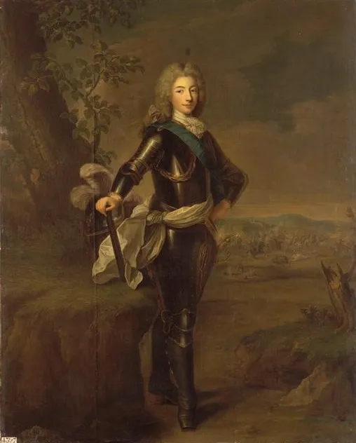 Portrait of Louis François de Bourbon, Prince de Conti, by Unknown, oil, 1736