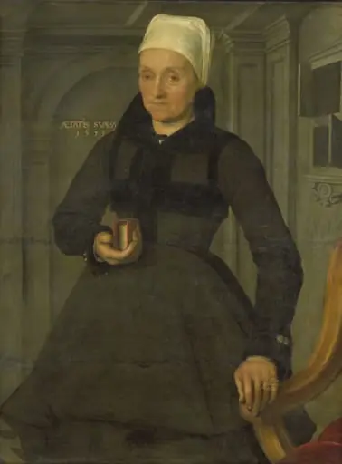 Portrait of Lysbeth Hendriksdr (1536-after 1603). Wife of Bartholomeus van der Wiere, by Unknown