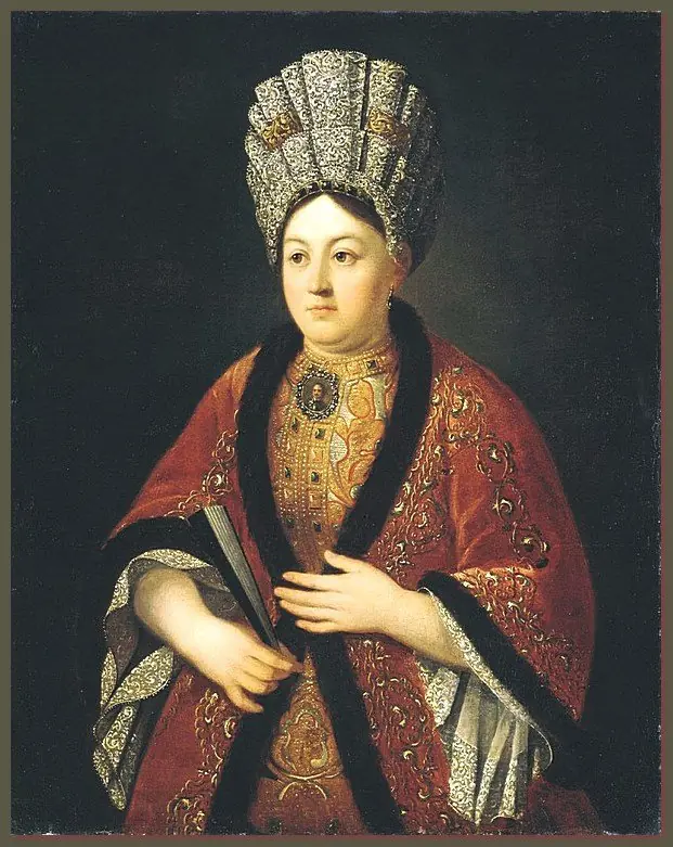 Portrait of M.Ya.Stroganova, by Unknown, 1750