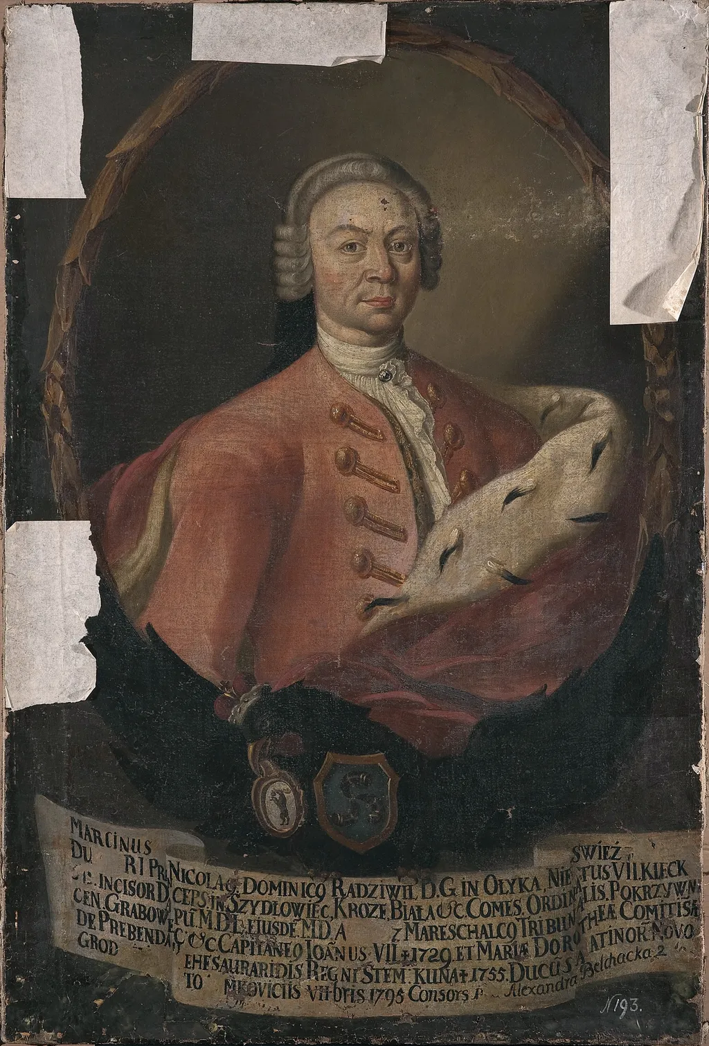Portrait of Marcin I Mikołaj Radziwiłł (1705–1782), by Unknown, oil, 1742