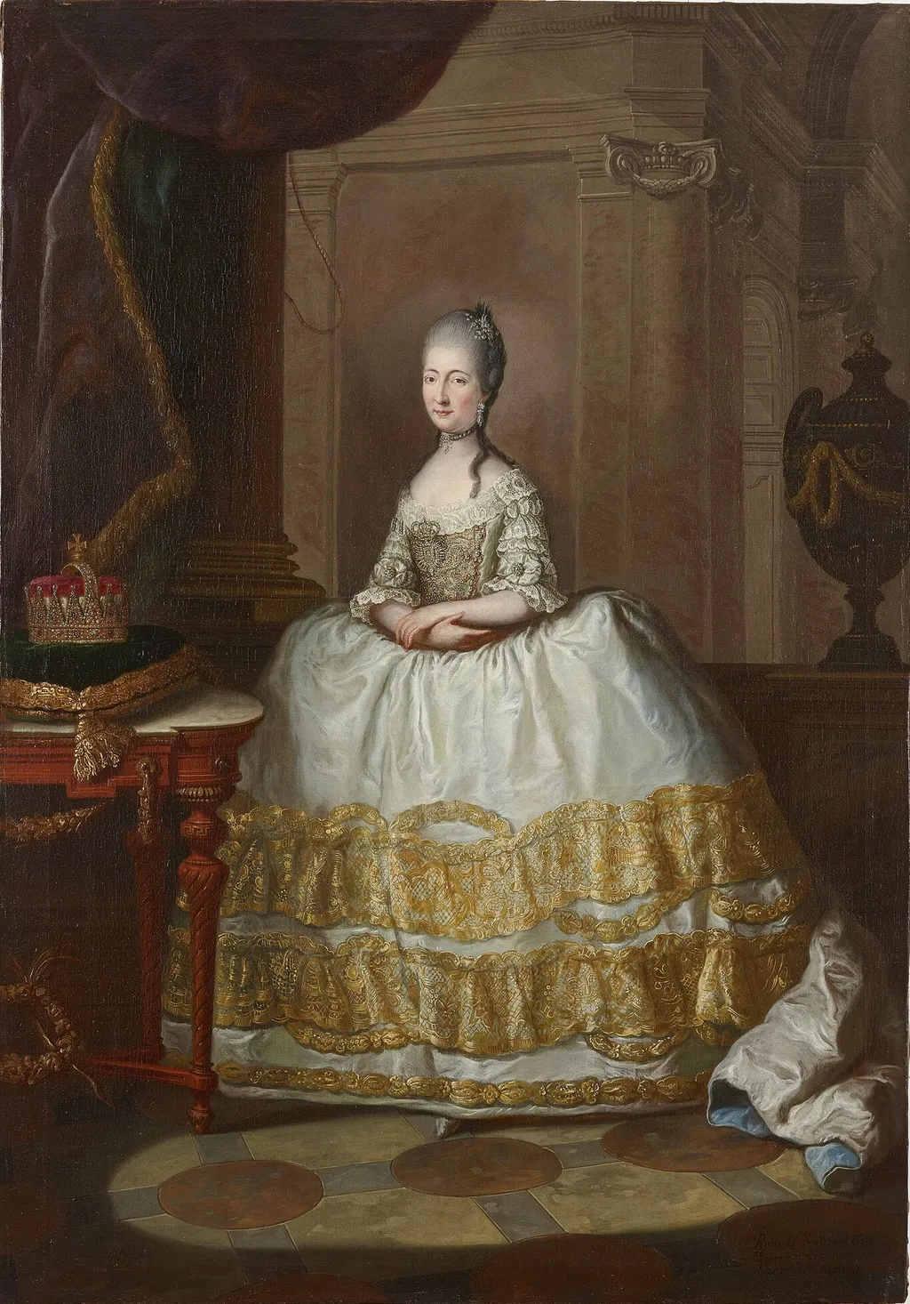 Portrait of Maria Beatrice d'Este, by Unknown, oil, 1772