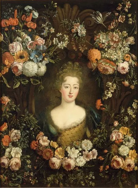 Portrait of Marie Anne de Bourbon (1666-1739), Princess of Conti, by Unknown, oil, 1700
