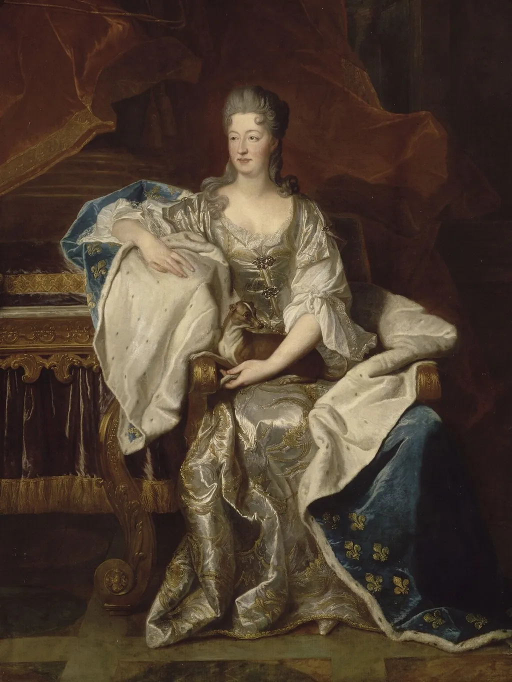 Portrait of Marie Anne de Bourbon, Princess of Conti, by Unknown, oil, 1706