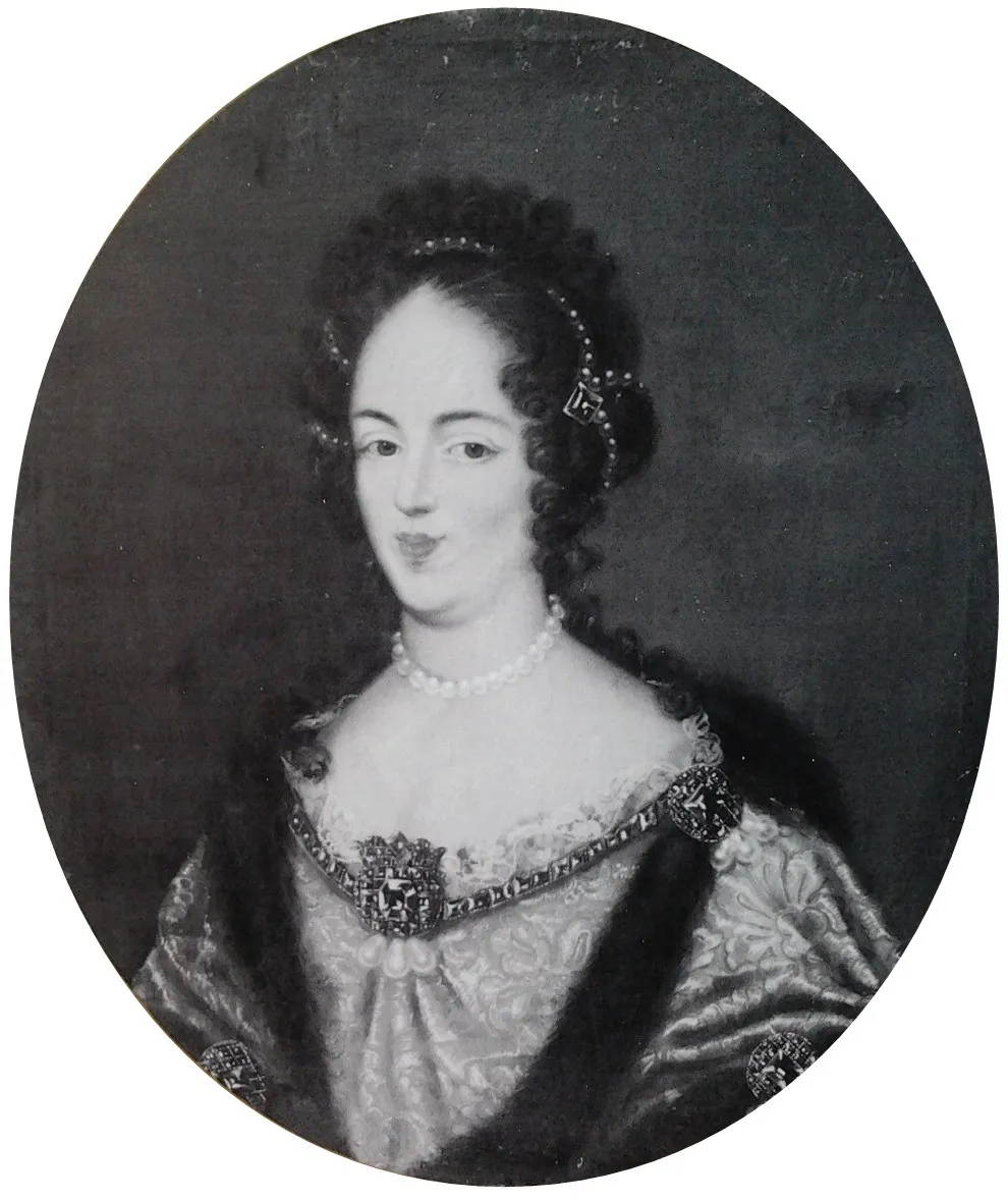 Portrait of Marie Casimire Sobieska., by Unknown, oil, 1690