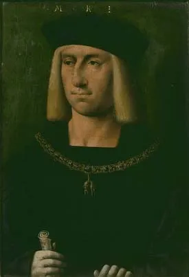 Portrait of Maximiliaan I (1459-1519), Keizer van het Heilige Roomse Rijk 1493-1519, by Unknown, oil, 1525