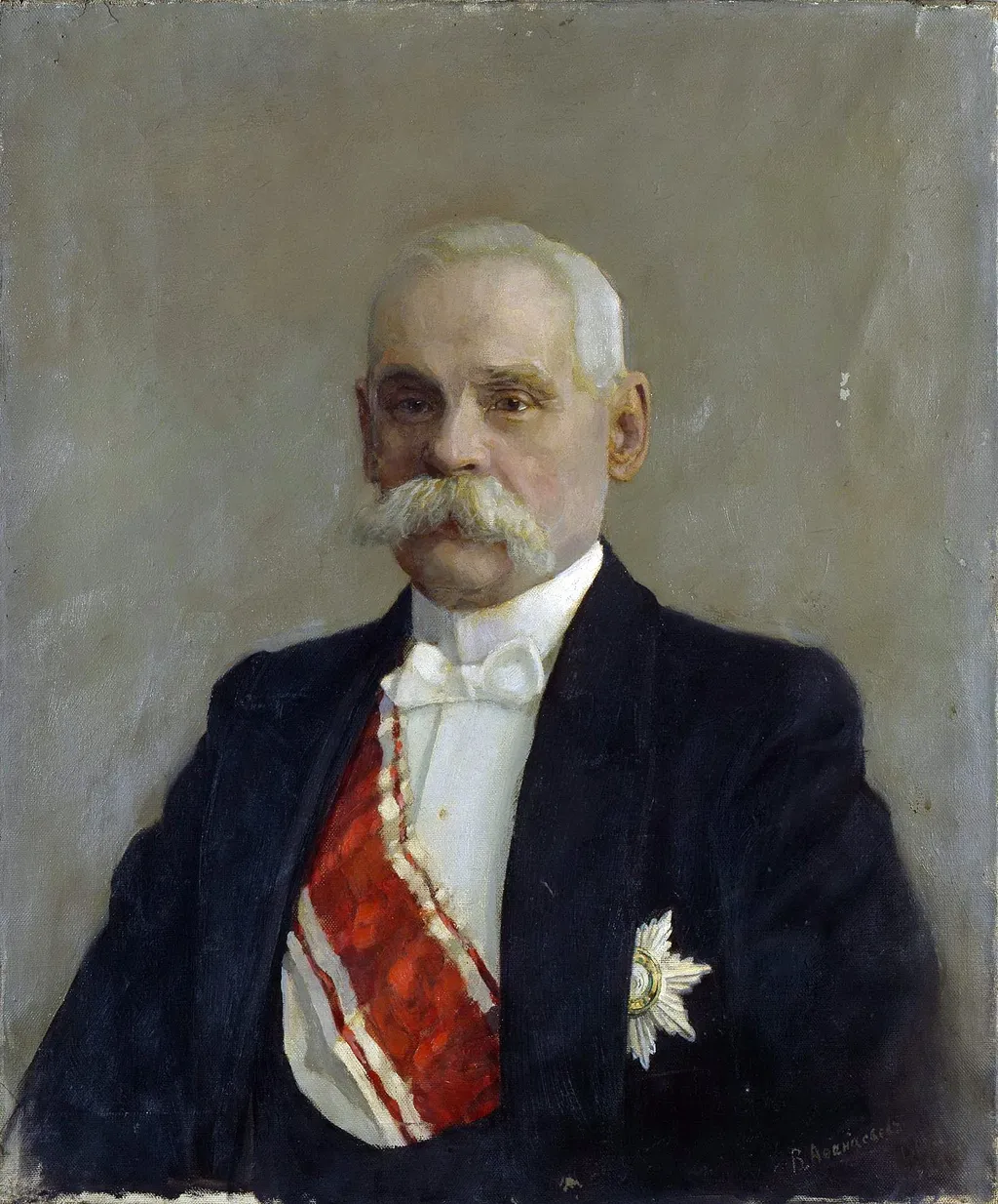 Portrait of Merchant Brusnitsin, by Unknown, oil, 1900