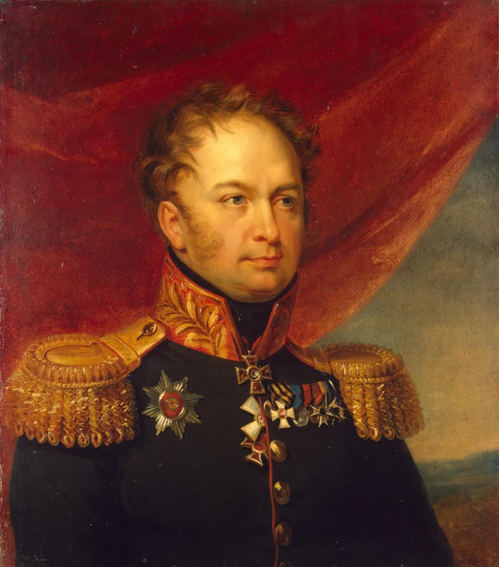 Portrait of Mikhail F. Vlodek (1780-1849), by Unknown, oil, 1822
