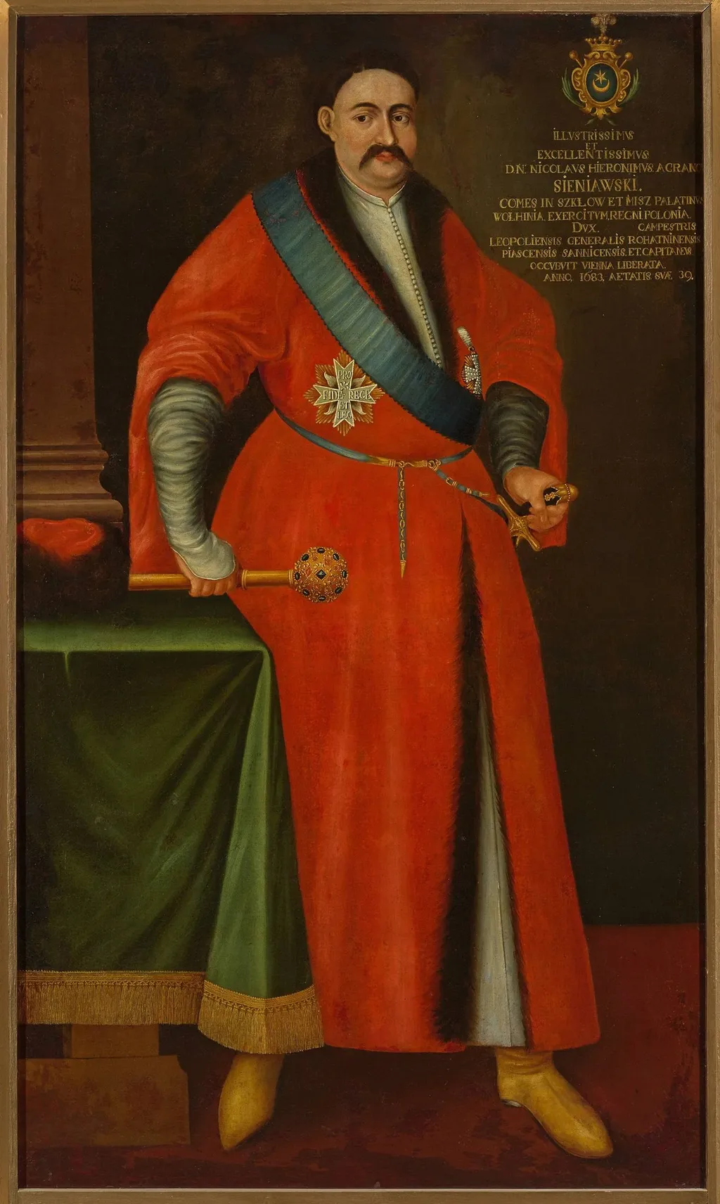 Portrait of Mikołaj Hieronim Sieniawski (d. 1683), by Unknown, oil, 1692