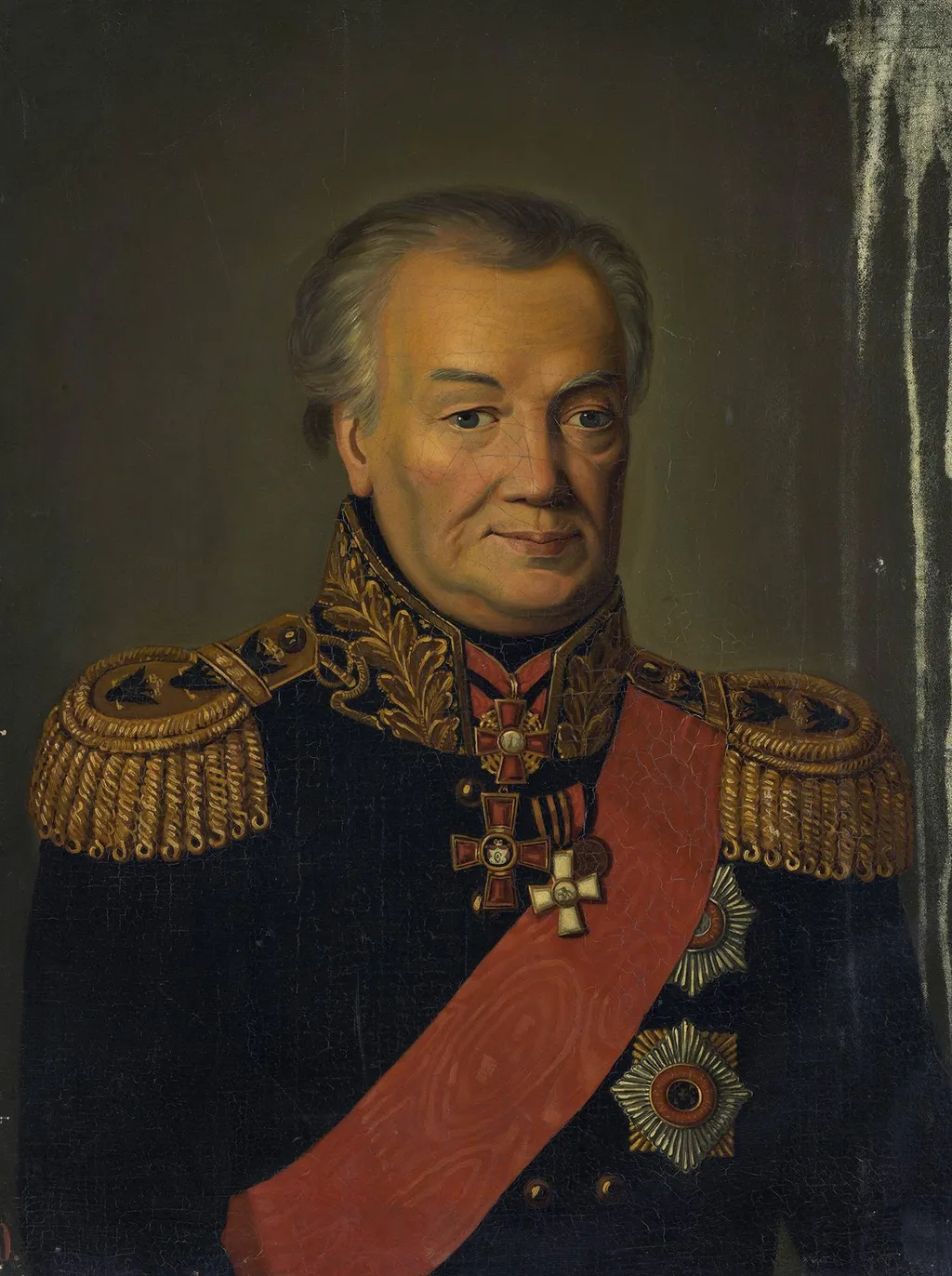 Portrait of P. Kartsev, by Unknown, oil, 1824