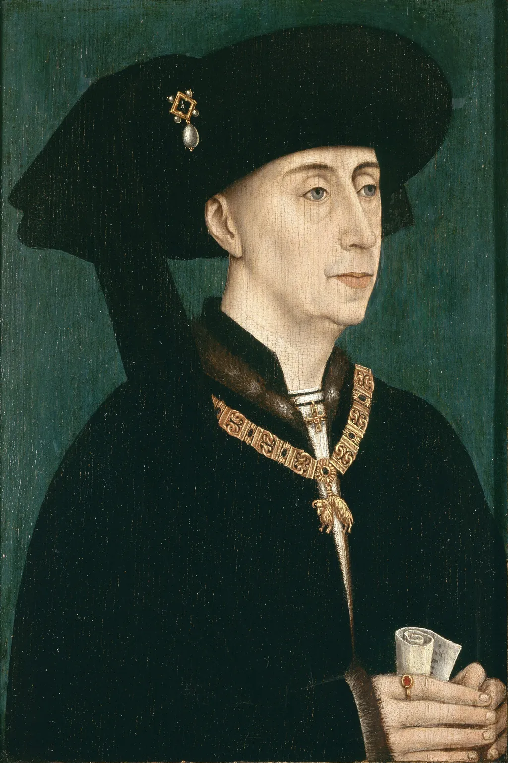 Portrait of Philip the Good, by Unknown, oil, 1450