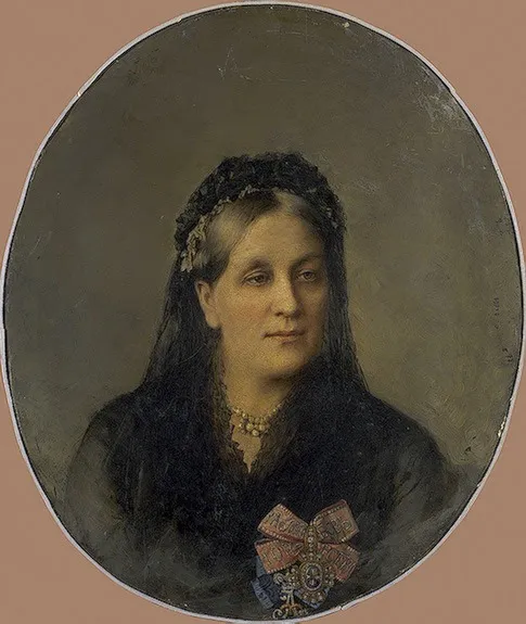 Portrait of Princess M. Dolgorukaya, by Unknown, oil, 1875