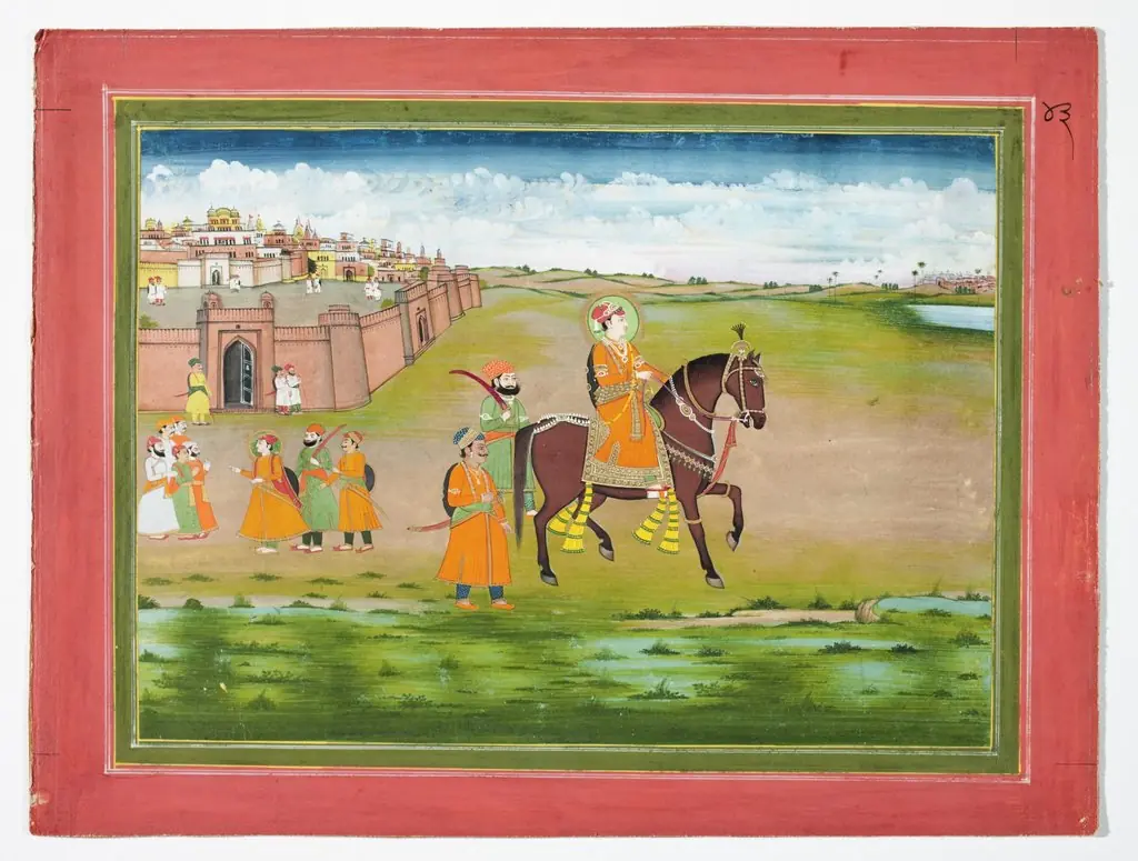 Portrait of Raja on Horseback, by Unknown