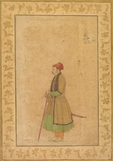 Portrait of Raja Ram Singh of Amber (r. 1667-1688) with a Deccan Sword (recto), by Unknown, 1682