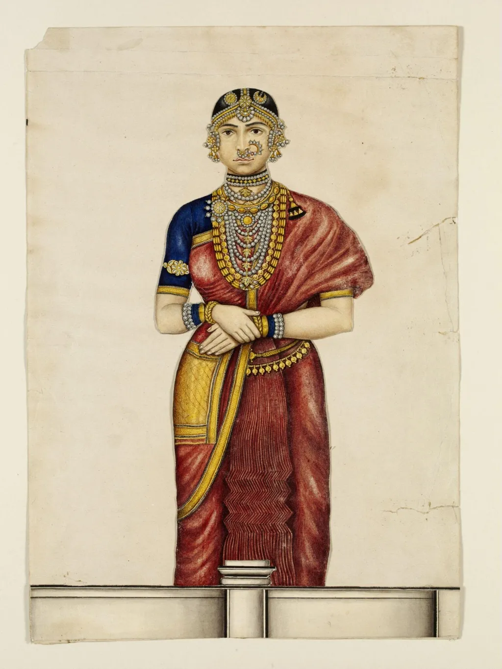 Portrait of Rani Mudai, by Unknown, paint, 1830