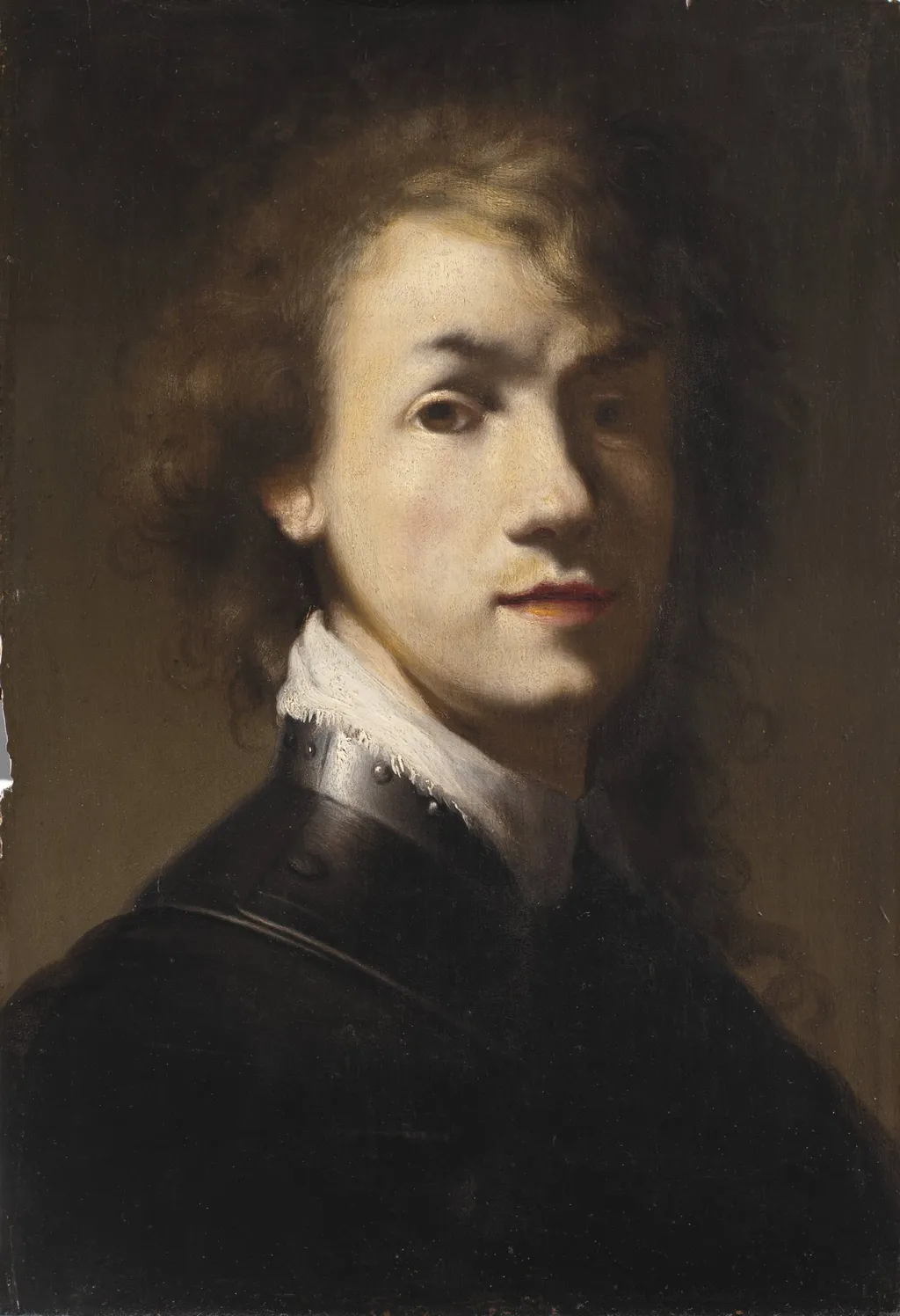 Portrait of Rembrandt with Gorget, by Unknown, unspecified, 1750
