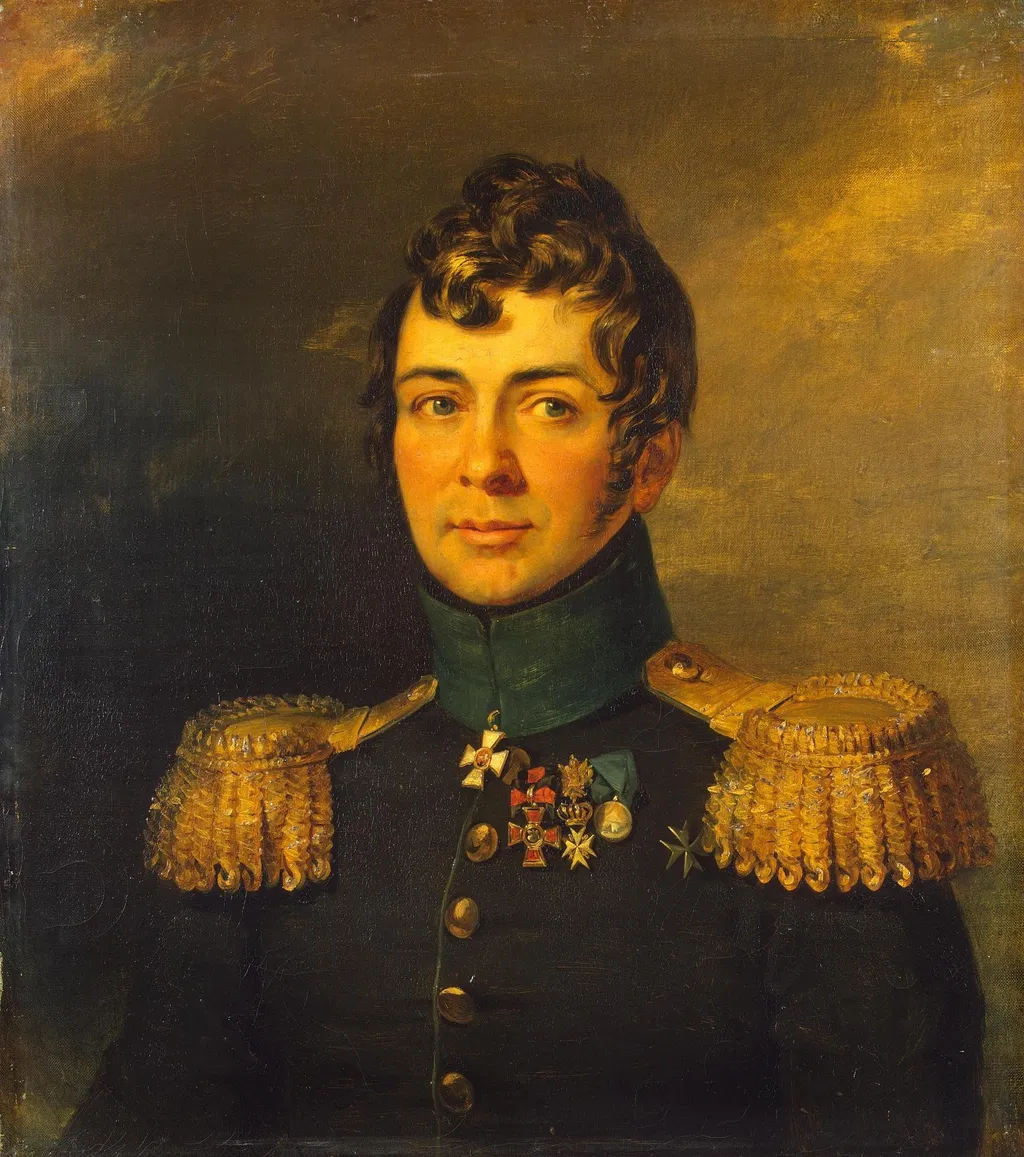 Portrait of Sergey N. Ushakov (1776-1814) (2nd), by Unknown, oil, 1822