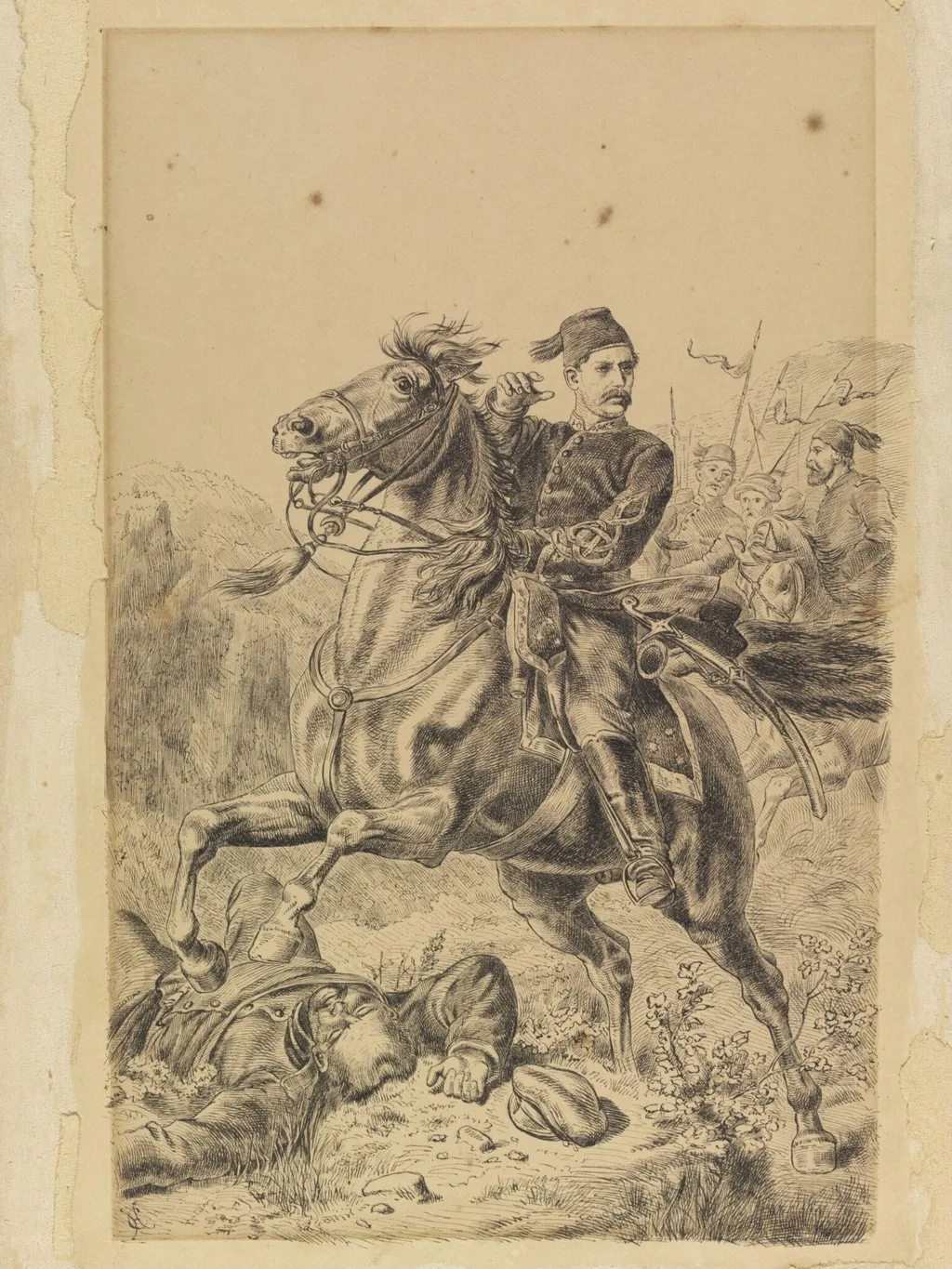 Portrait of Süleyman Pasha, by Unknown, watercolor, 1878