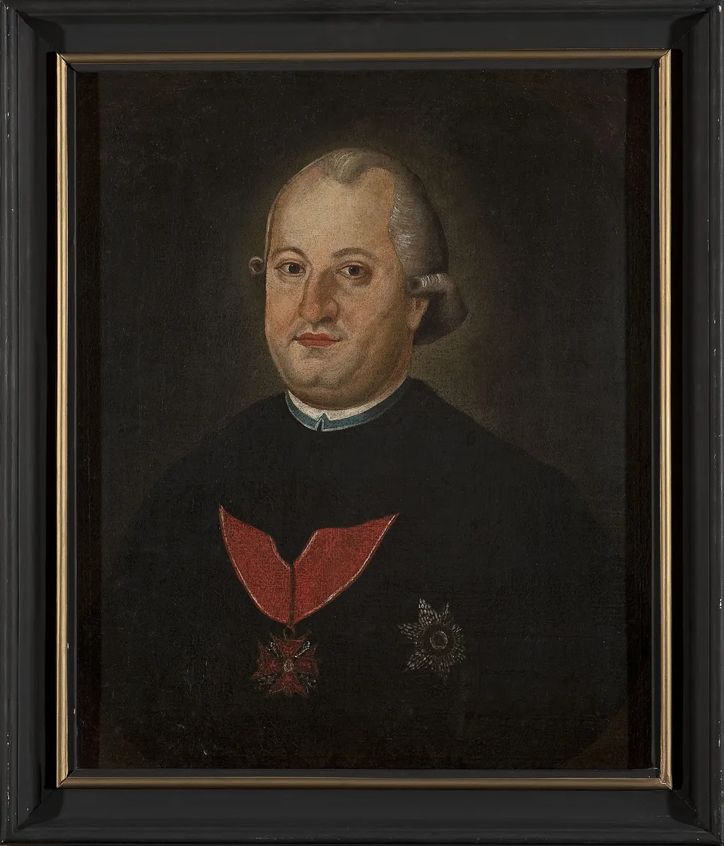 Portrait of Teodor Siemieński (d. 1794), prelate and canon in Warsaw, by Unknown, oil, 1775