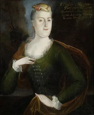Portrait of Teresa Tyszkiewicz née Tyzenhauz (?–1760), by Unknown, 1797