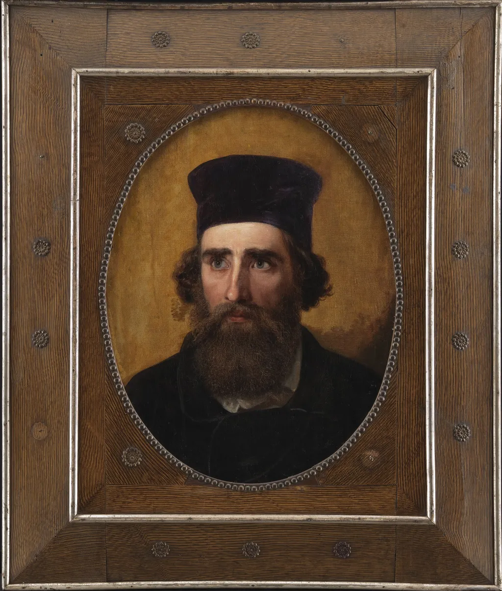 Portrait of the Danish painter Thorald Læssøe (1816-1878), by Unknown, unspecified, 1868