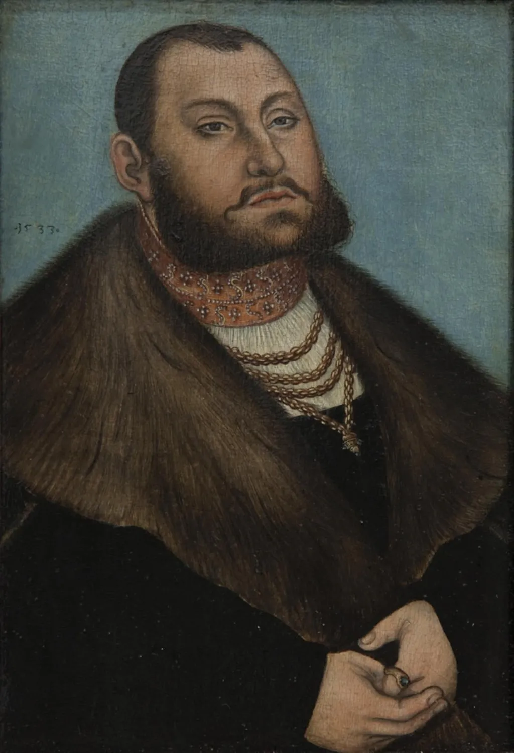 Portrait of the Elector John Frederic the Magnanimous of Saxony (1503-1554), by Unknown, unspecified, 1533