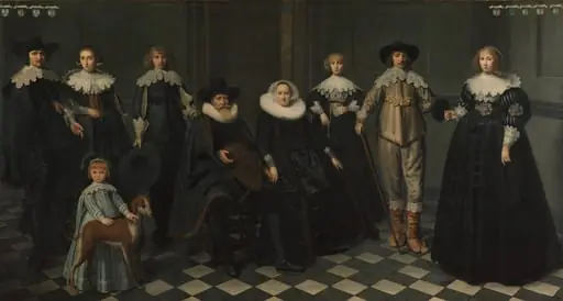 Portrait of the Family of Dirck Bas Jacobsz, Burgomaster of Amsterdam, by Unknown, 1634