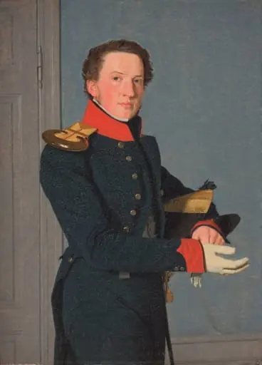 Portrait of the Naval Lieutenant D. Christen Schifter Feilberg, by Unknown