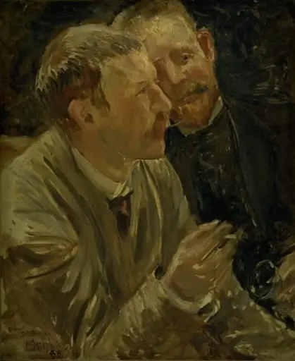 Portrait of the Painters Bruno Liljefors and Alf Wallander, by Unknown