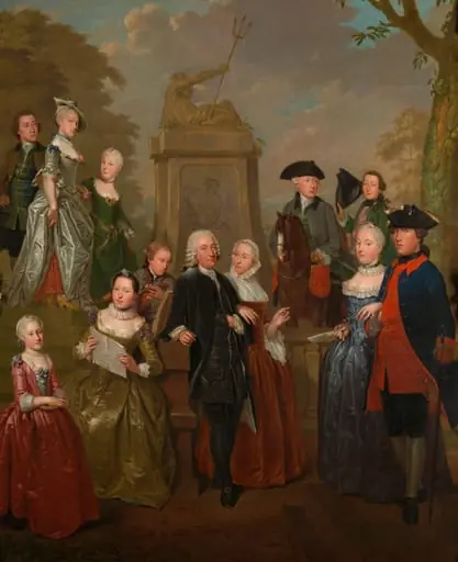 Portrait of Theodorus Bisdom van Vliet and his Family, by Unknown, 1757