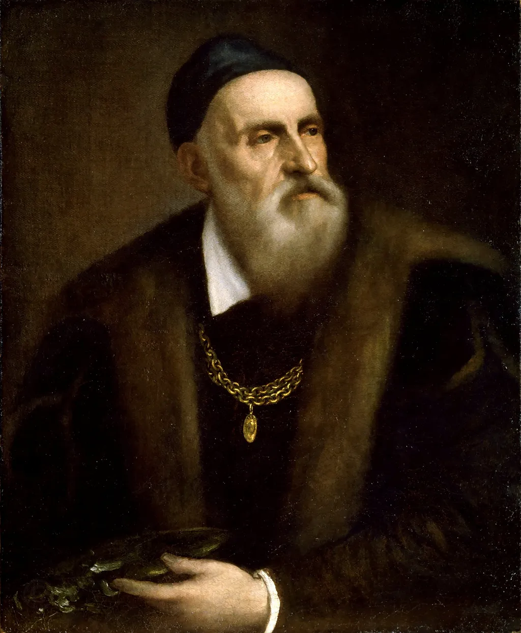 Portrait of Titian, by Unknown, oil, 1600