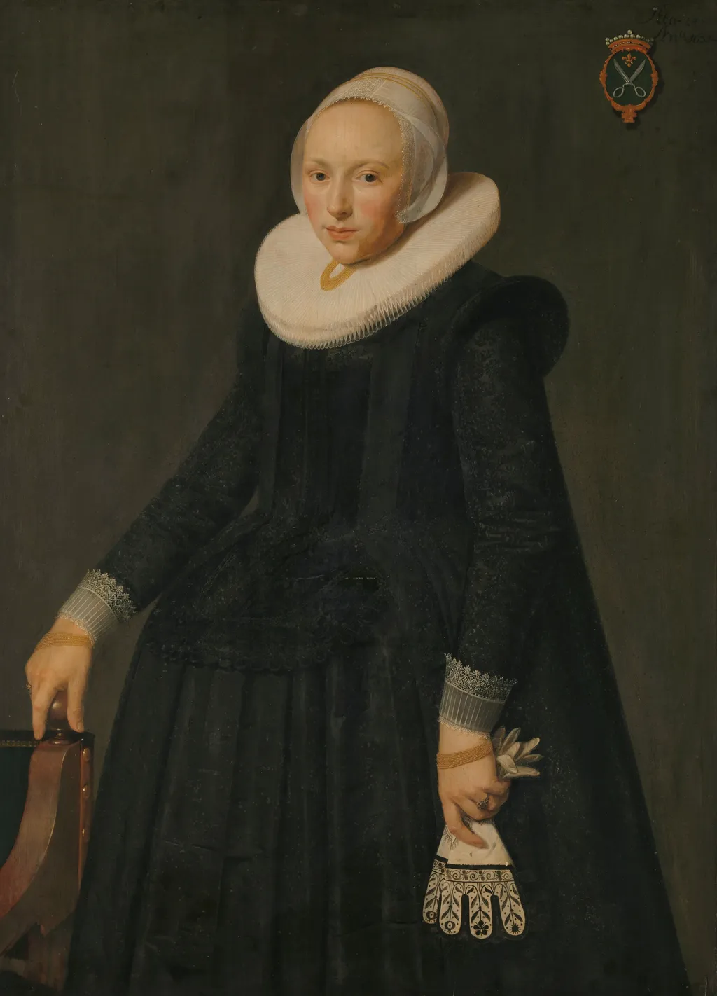 Portrait of Trijntje Tijsdr van Nooij (1606/07-1646), by Unknown, oil, 1631