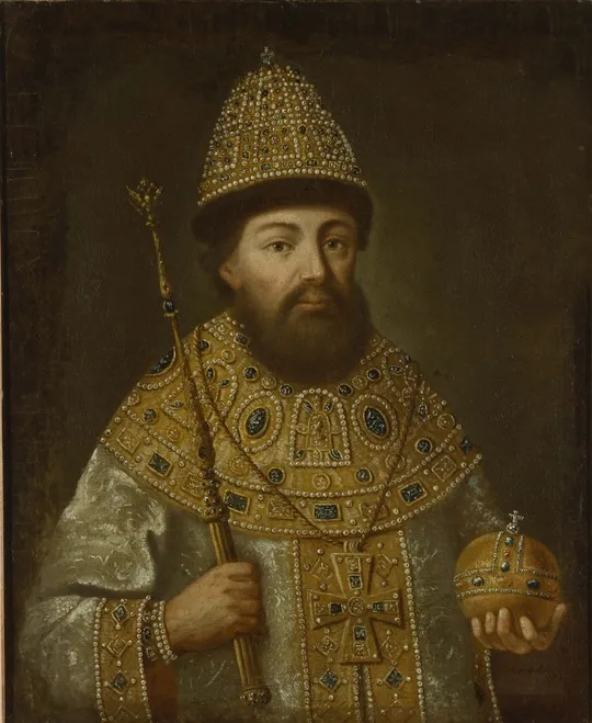 Portrait of Tsar Alexei Mikhailovich, by Unknown, oil, 1800