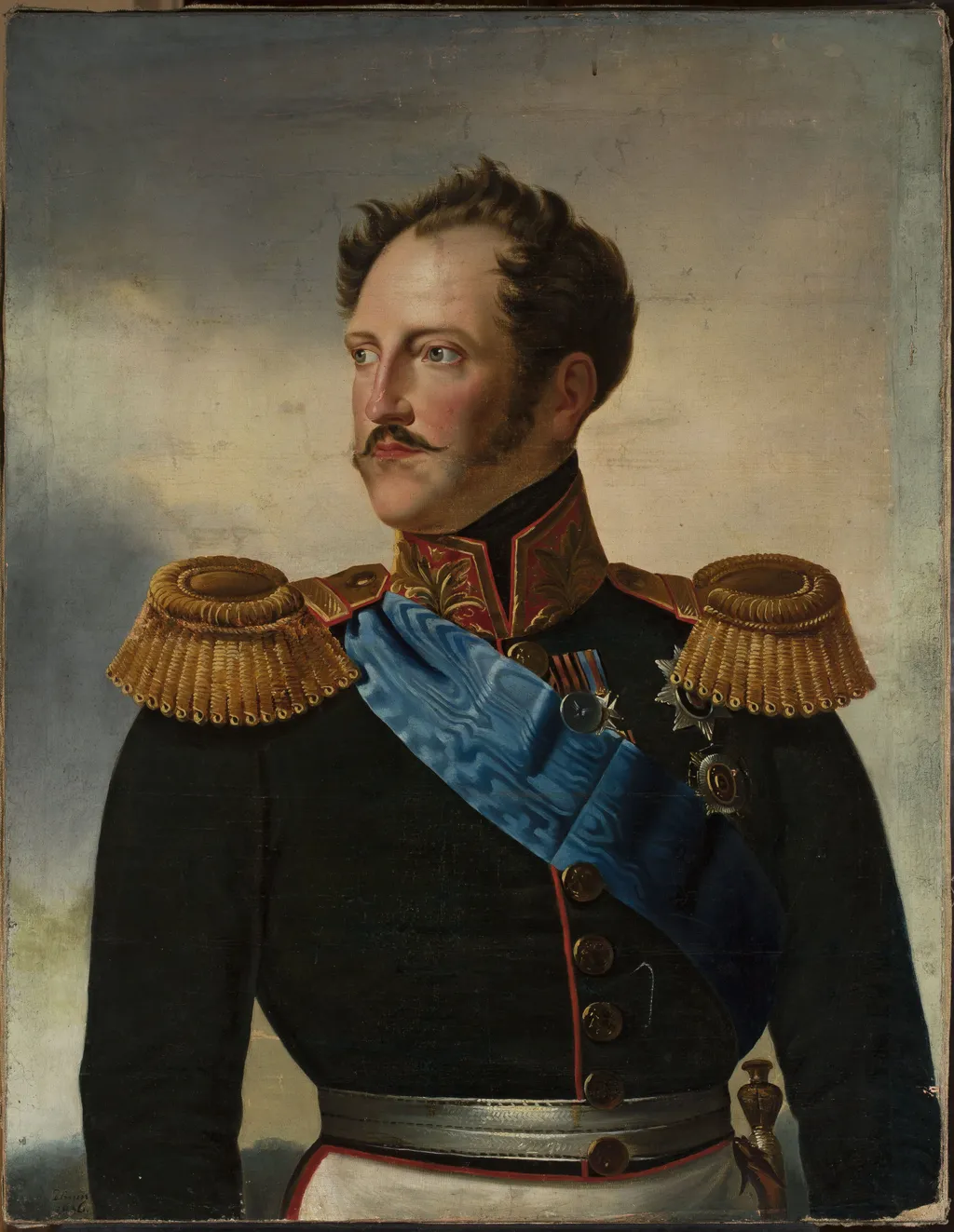 Portrait of Tsar Nicholas I, by Unknown, oil, 1836