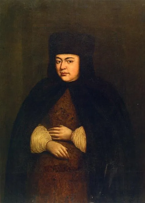 Portrait of Tsarina Natalia Kirillovna, by Unknown, oil, 1698