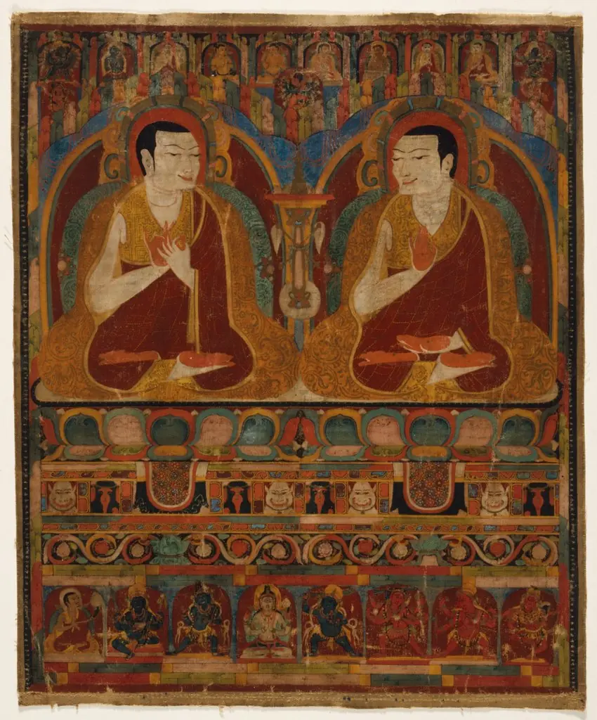 Portrait of Two Taklung Lamas, by Unknown