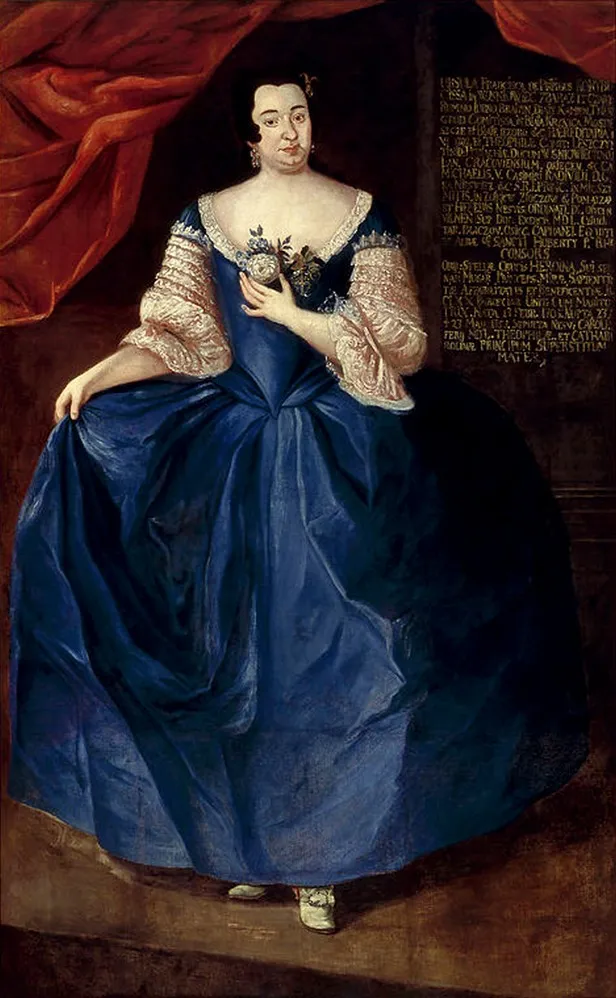 Portrait of Urszula Franciszka Radziwiłł née Wiśniowiecka (1705–1753), by Unknown, oil, 1744