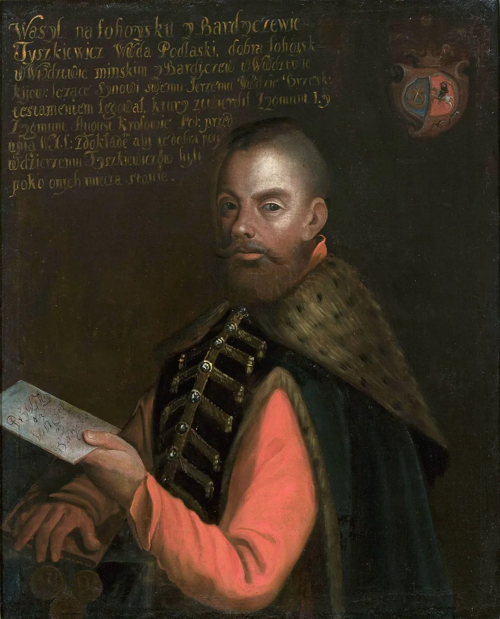 Portrait of Wasyl Tyszkiewicz, Leliwa coat of arms (?–1571), voivode of Podlasie, by Unknown, oil, 1797