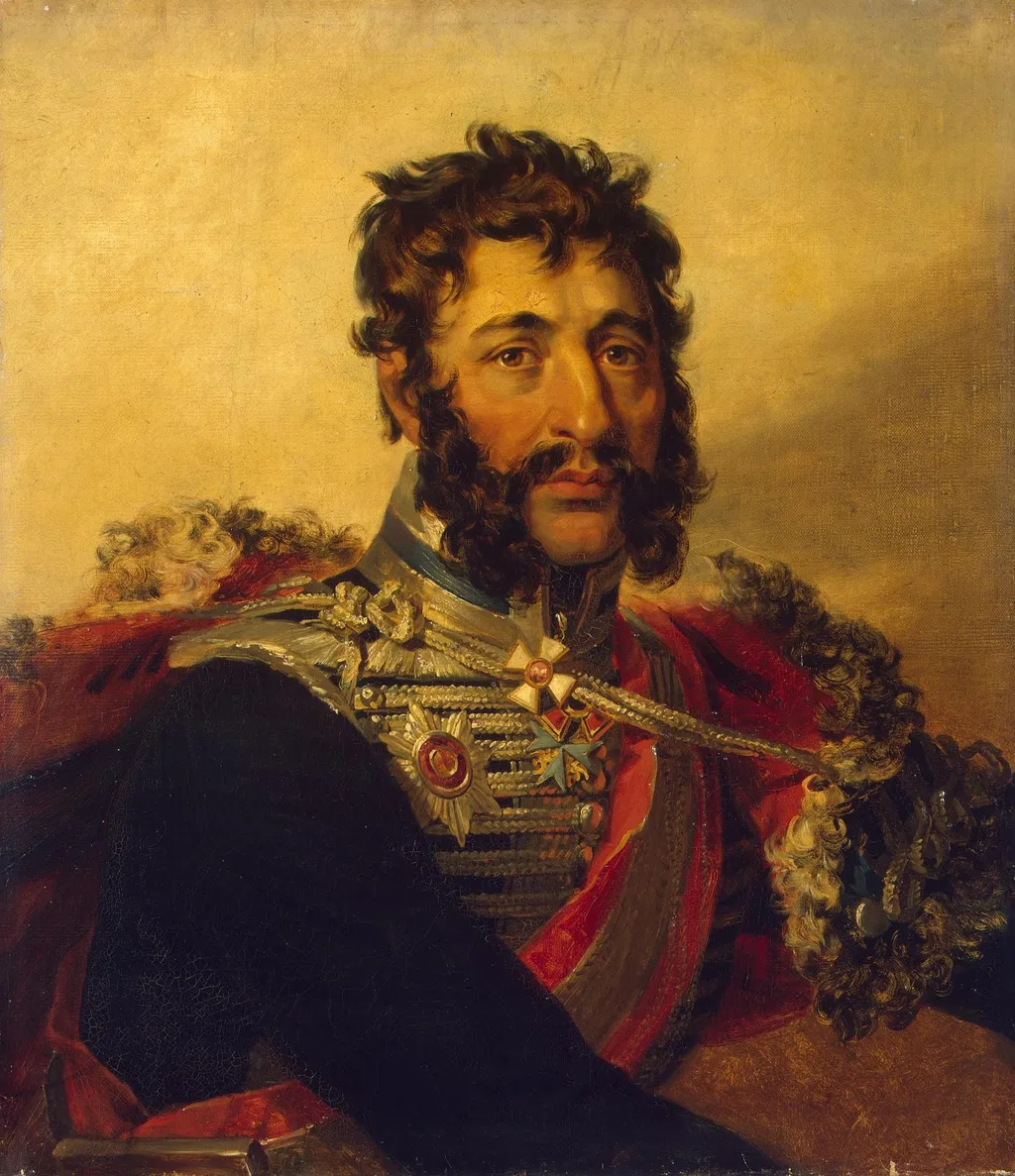 Portrait of Yakov P. Kulnev (1763-1812), by Unknown, oil, 1822
