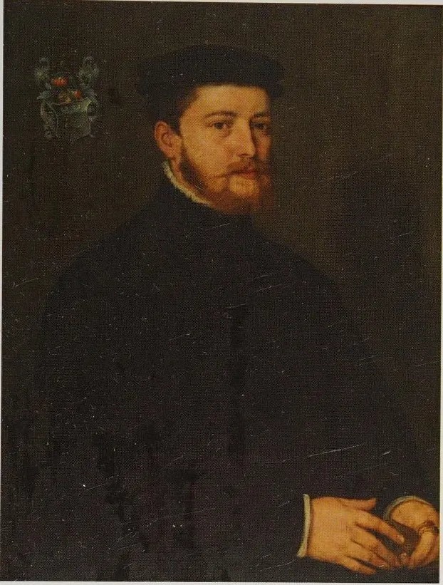 Portrait possibly of de Deckere, by Unknown, oil, 1594