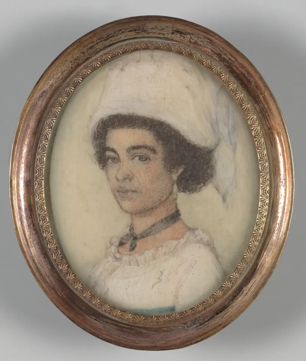 Portraits of Surinamese girls, by Unknown, ivory, 1805