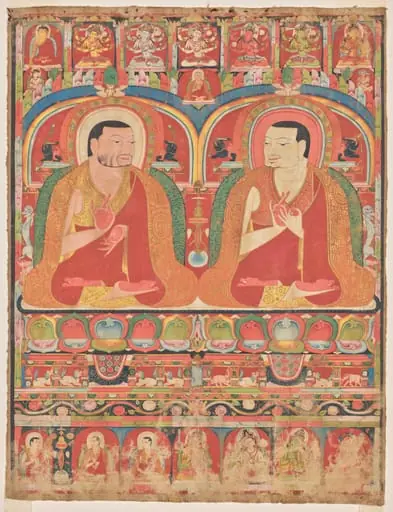 Portraits of Two Lineage Masters of the Kagyu Order: Phagmo Drupa (1110–1170) and Tashipel (1142–1210), by Unknown