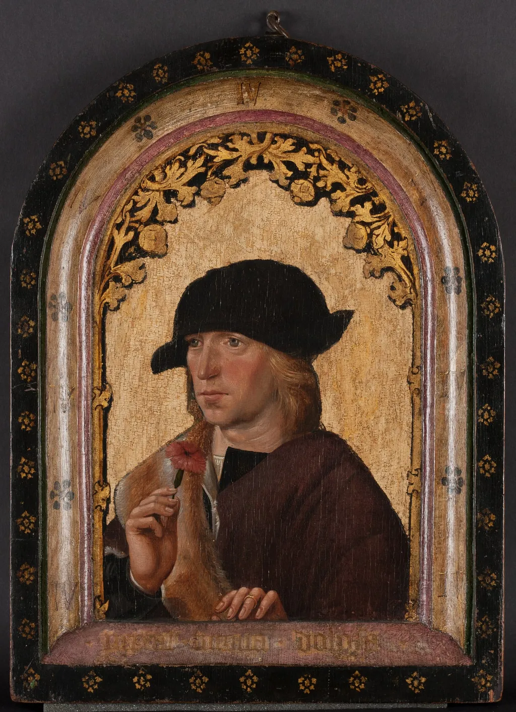 Porträt eines jungen Mannes mit Nelke, by Unknown, 1850